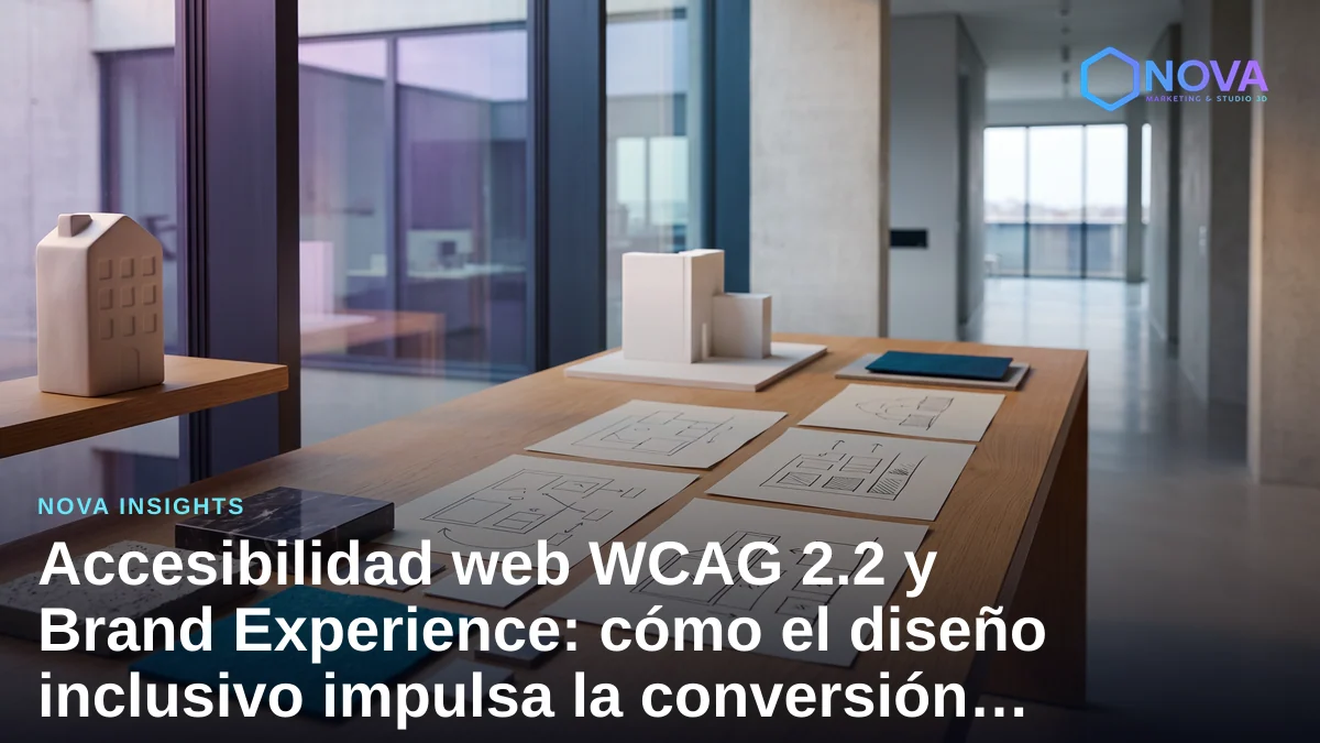 Espacio de trabajo de diseño editorial con bocetos ordenados y luz natural