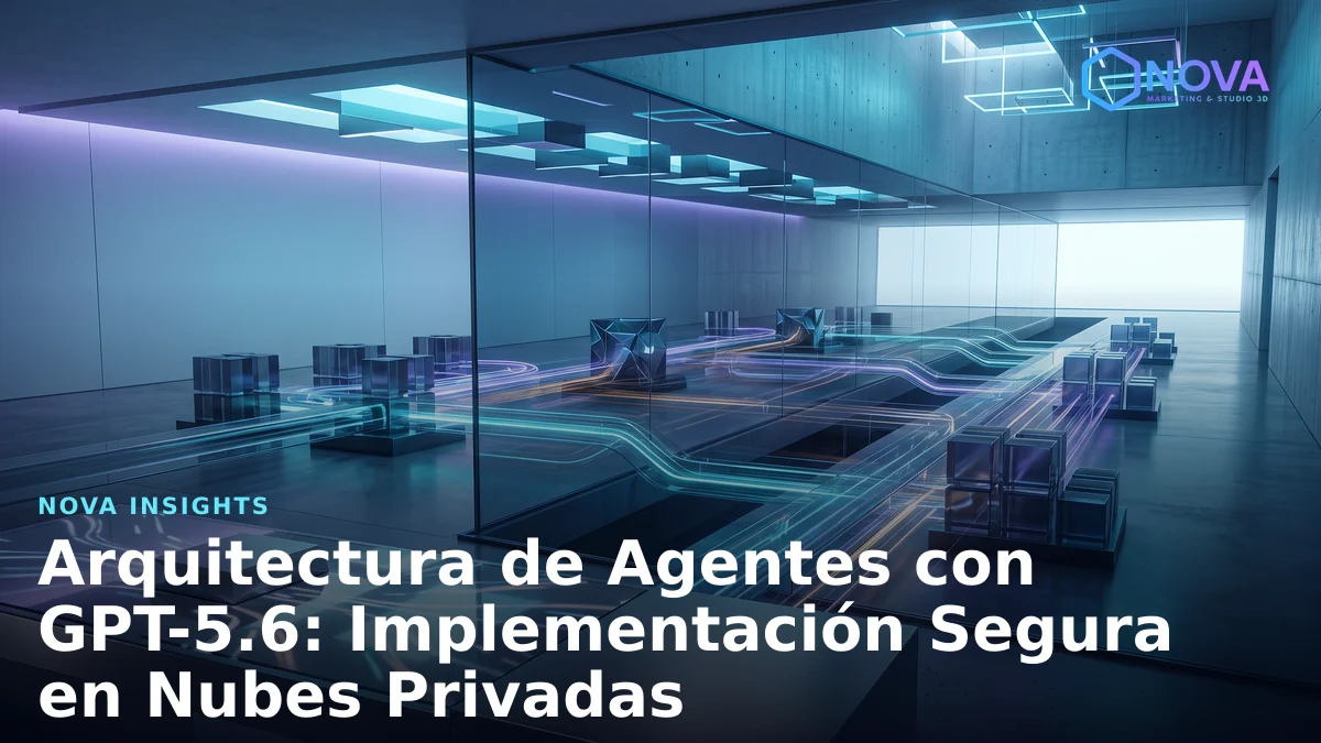 Visualización conceptual de la arquitectura de datos segura entre servidores privados y modelos de inteligencia artificial.