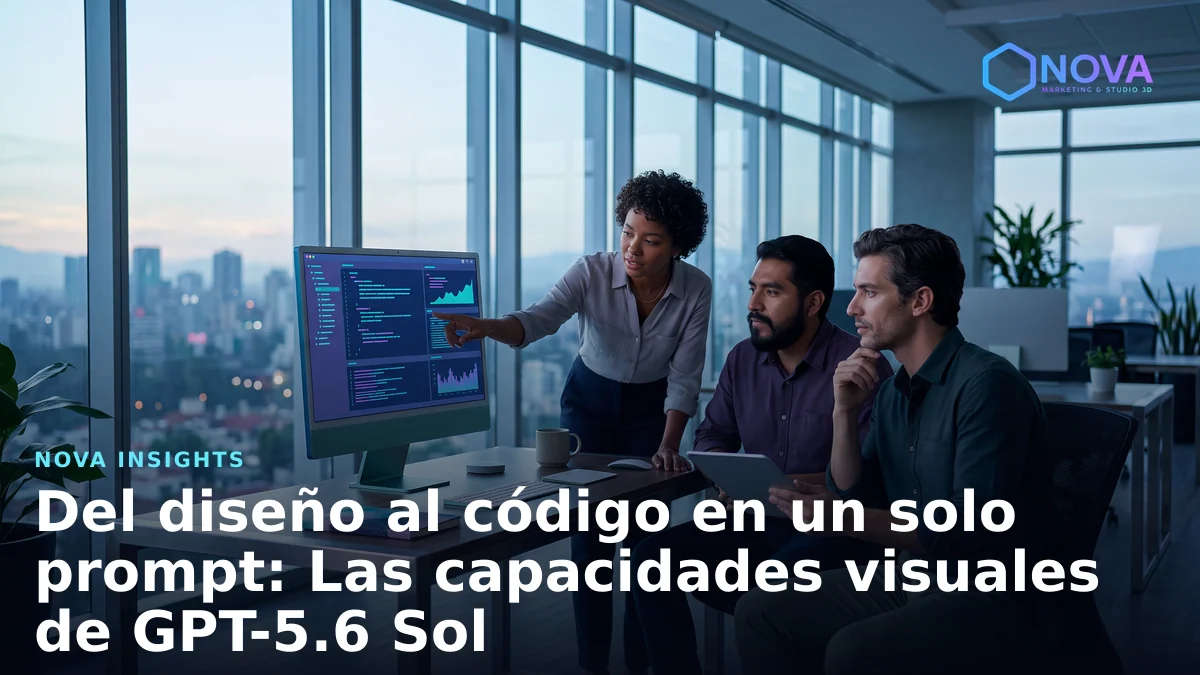 Desarrollador web analizando la conversión de maquetación UI a código frontend en una oficina moderna.