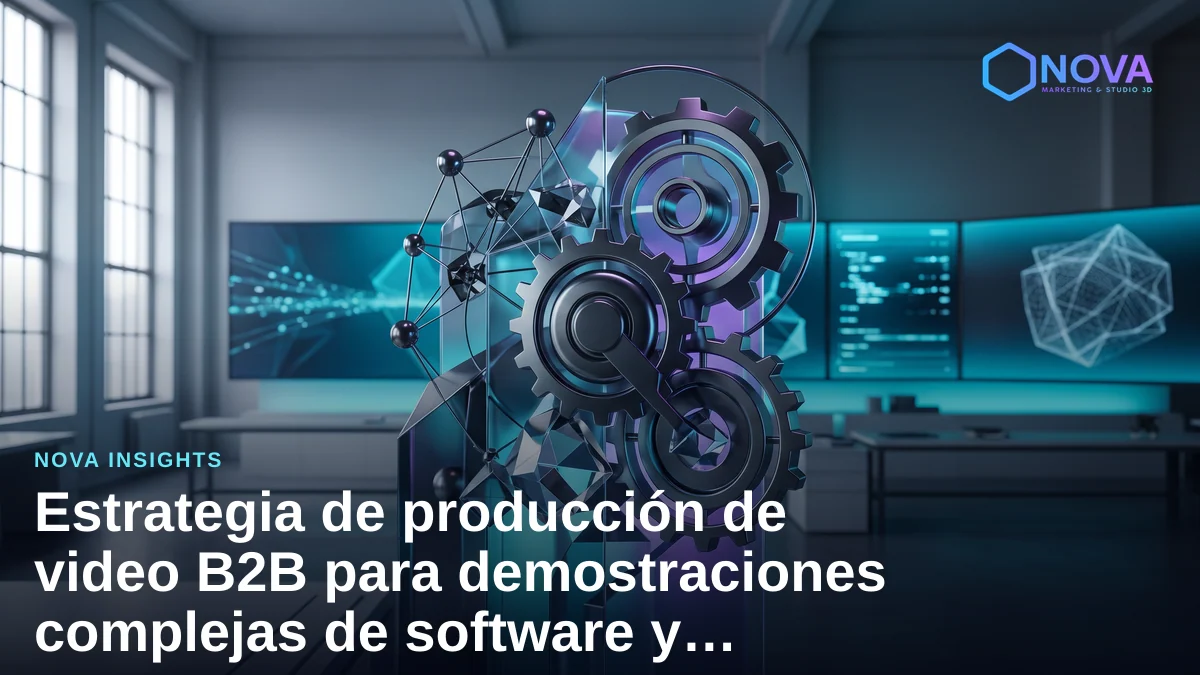 Equipo de producción y desarrollo analizando demostraciones de software industrial en pantallas de alta resolución