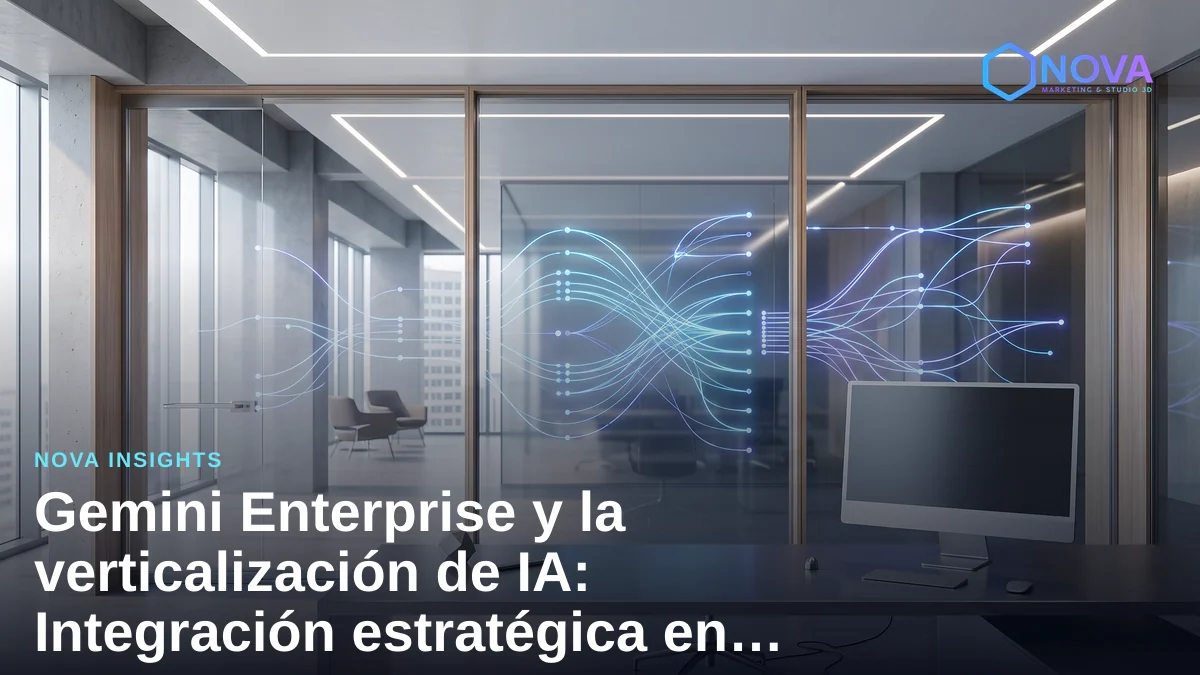 Arquitectos de software analizando diagramas de flujo de datos e integración de inteligencia artificial en una oficina corporativa moderna.