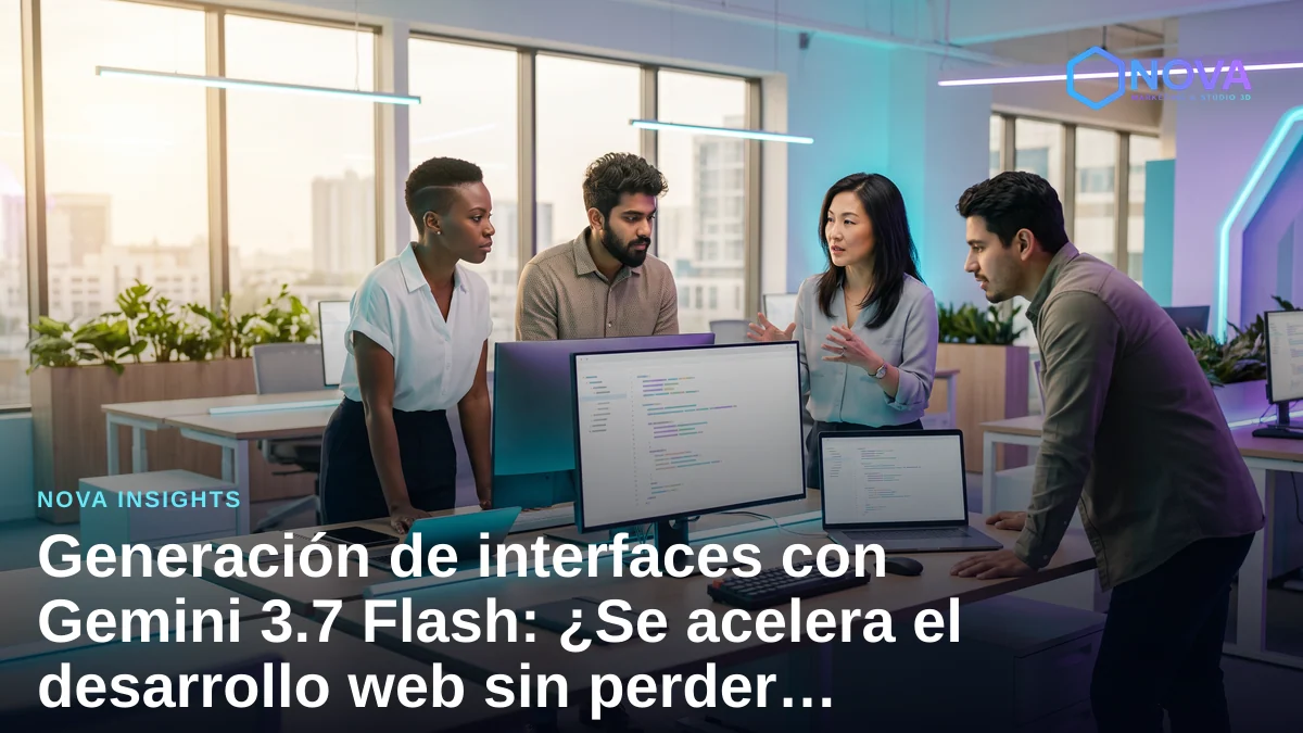 Diseñador y programador analizando maquetación de interfaz web en un entorno de desarrollo corporativo.