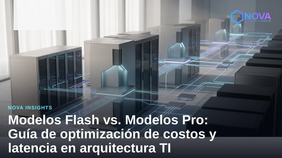 Representación conceptual de nodos de procesamiento de datos optimizados para latencia y costos en arquitectura TI