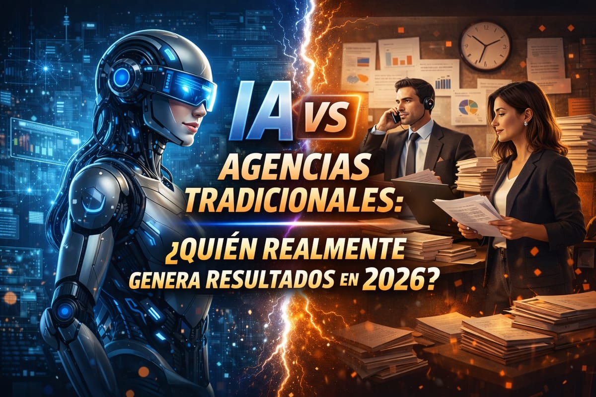 IA vs agencias tradicionales: quién realmente genera resultados en 2026