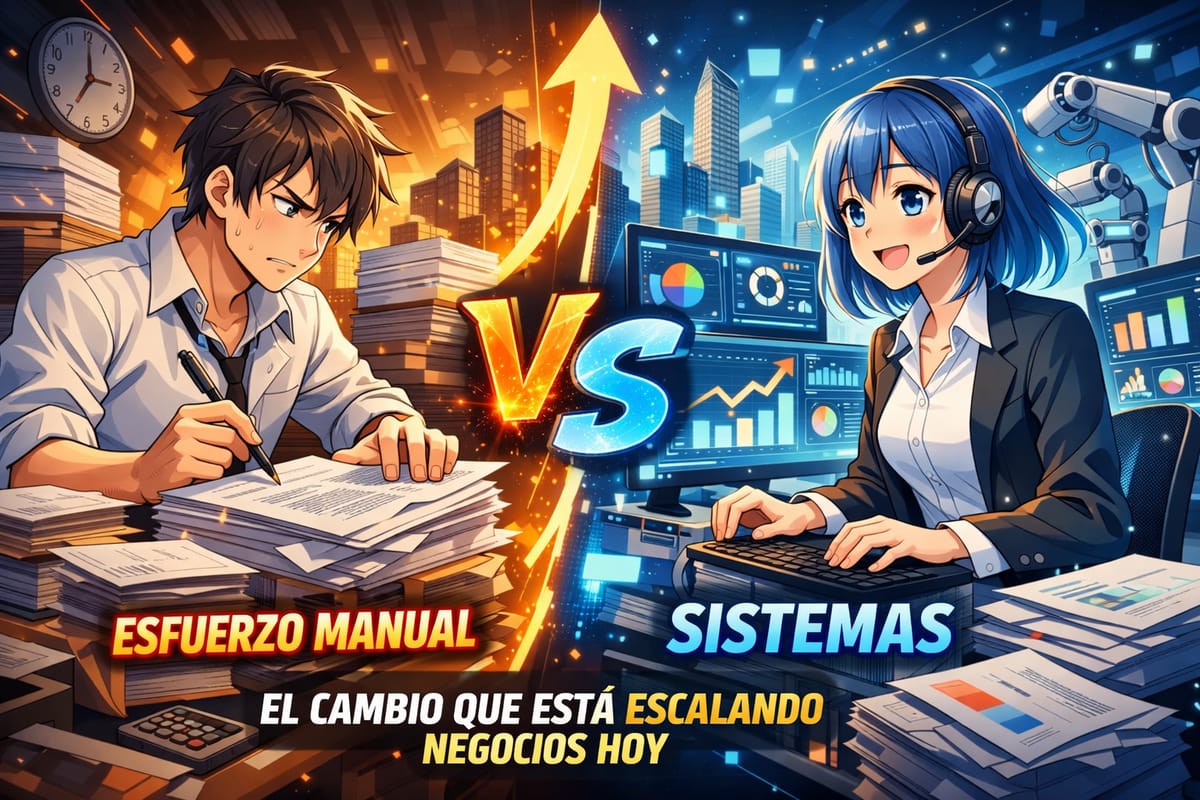 Sistemas vs. Esfuerzo Manual: El Cambio que Está Escalando Negocios Hoy