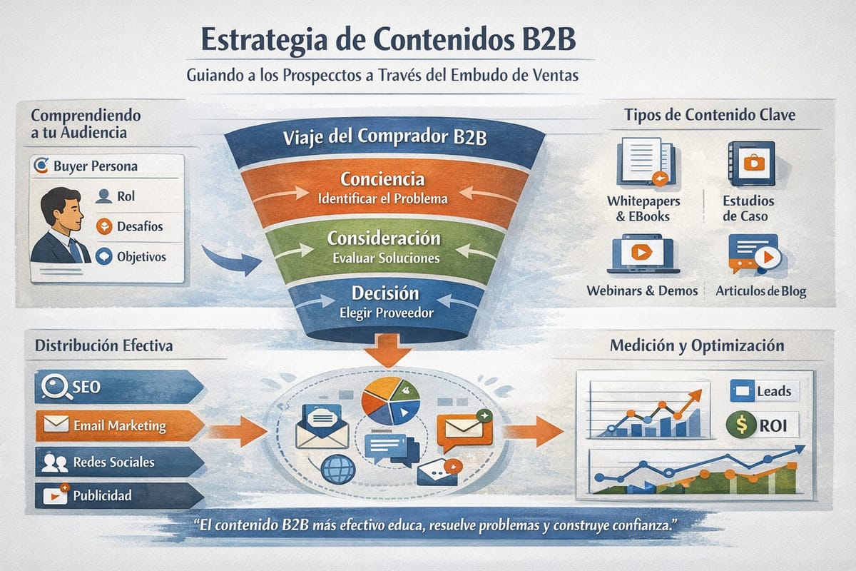 Estrategia de Contenidos B2B: Convertir Información en Relaciones y Ventas