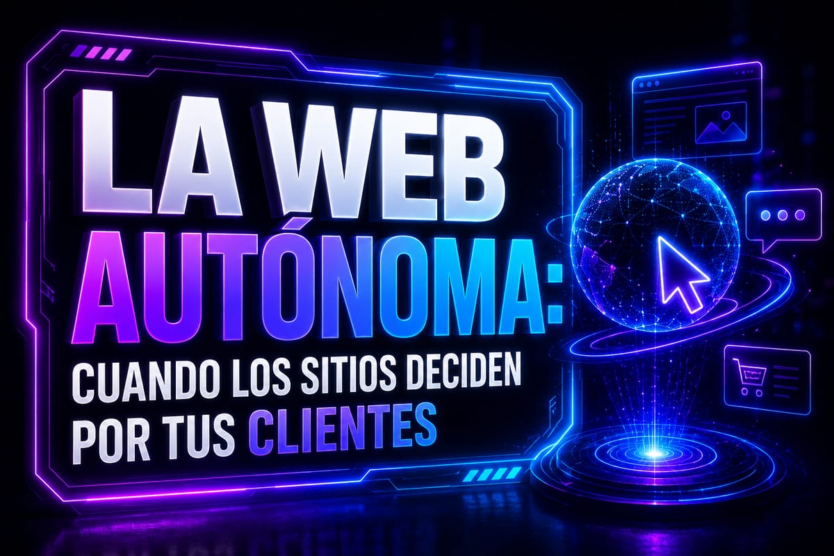 La Web Autónoma: Cuando los Sitios Deciden por Tus Clientes
