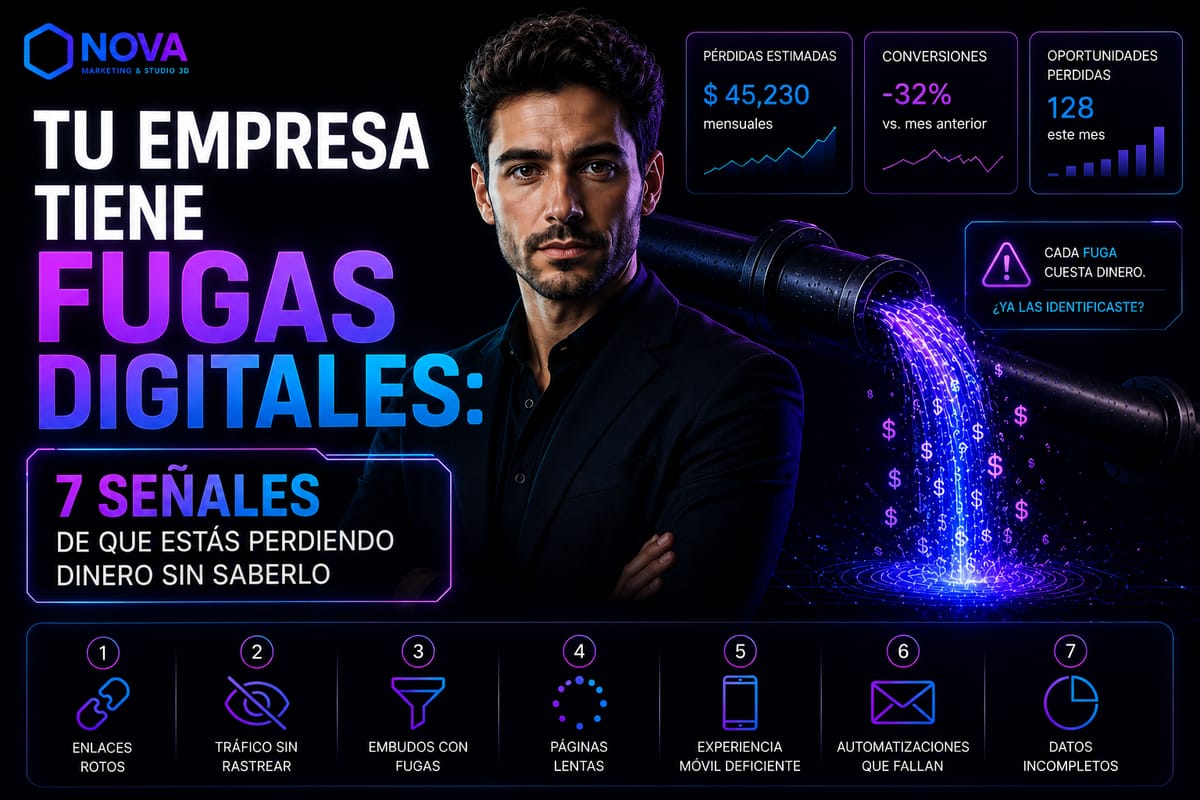 Tu Empresa Tiene Fugas Digitales: 7 Señales de que Estás Perdiendo Dinero Sin Saberlo