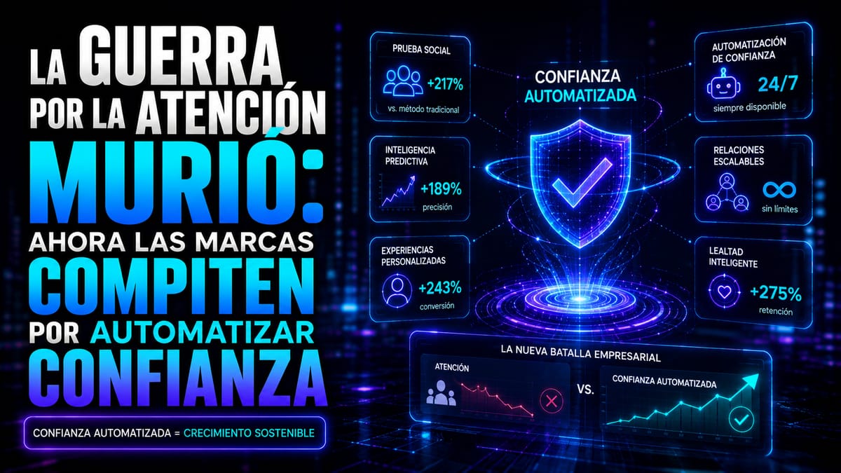 La Guerra por la Atención Murió: Ahora las Marcas Compiten por Automatizar Confianza