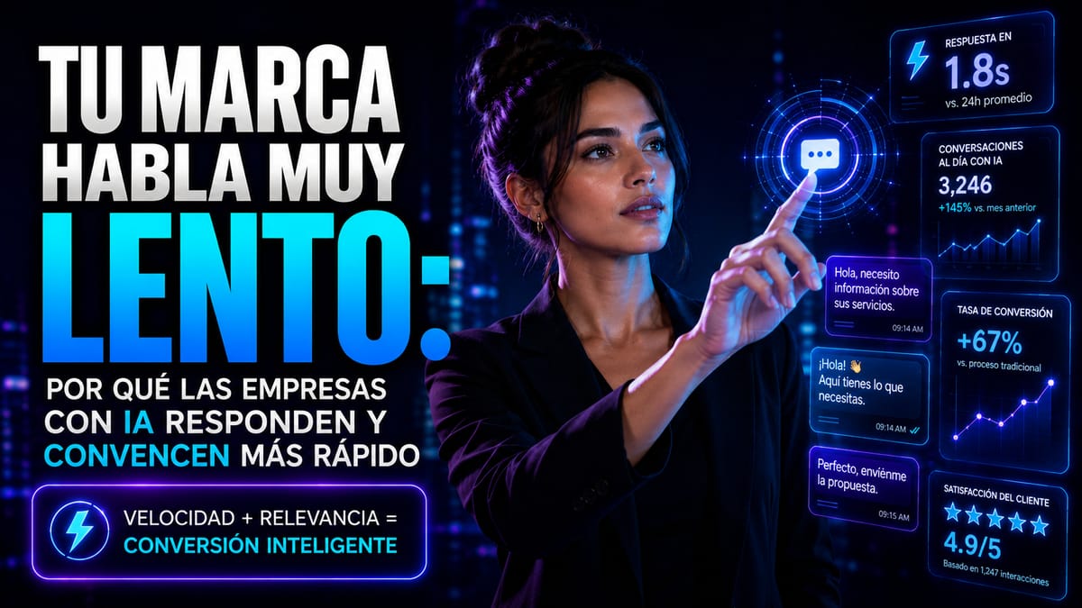 Tu Marca Habla Muy Lento: Por Qué las Empresas con IA Responden y Convencen Más Rápido