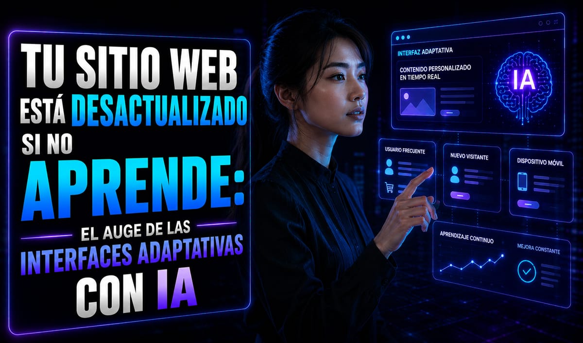 Tu Sitio Web Está Desactualizado si No Aprende: El Auge de las Interfaces Adaptativas con IA