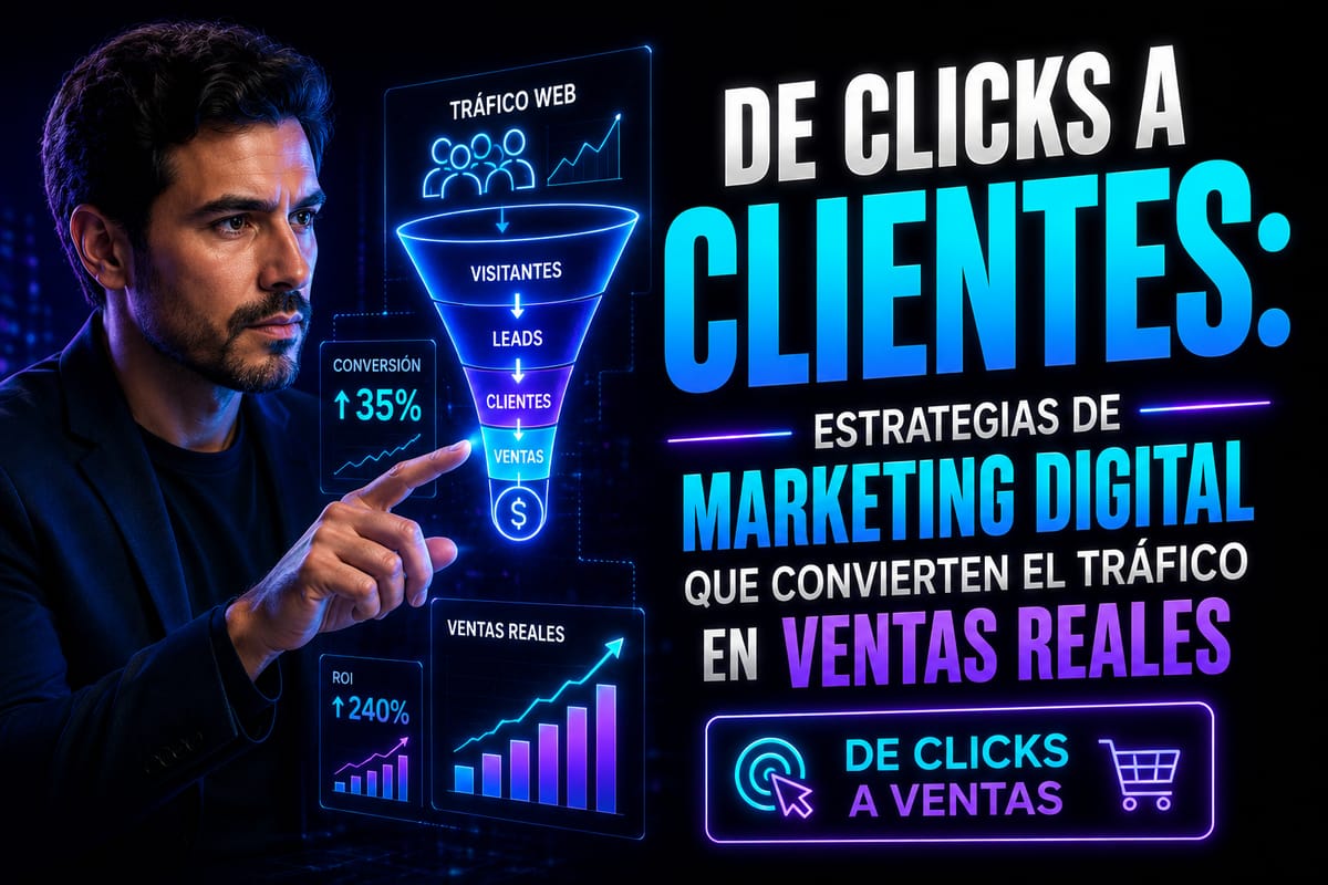 De Clicks a Clientes: Estrategias de Marketing Digital que Convierten el Tráfico en Ventas Reales