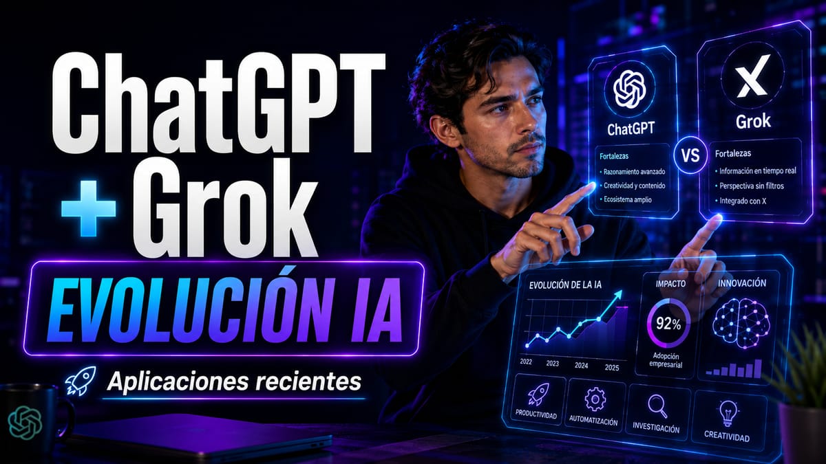 ChatGPT (OpenAI) y Grok (xAI): Evolución y Aplicaciones Recientes