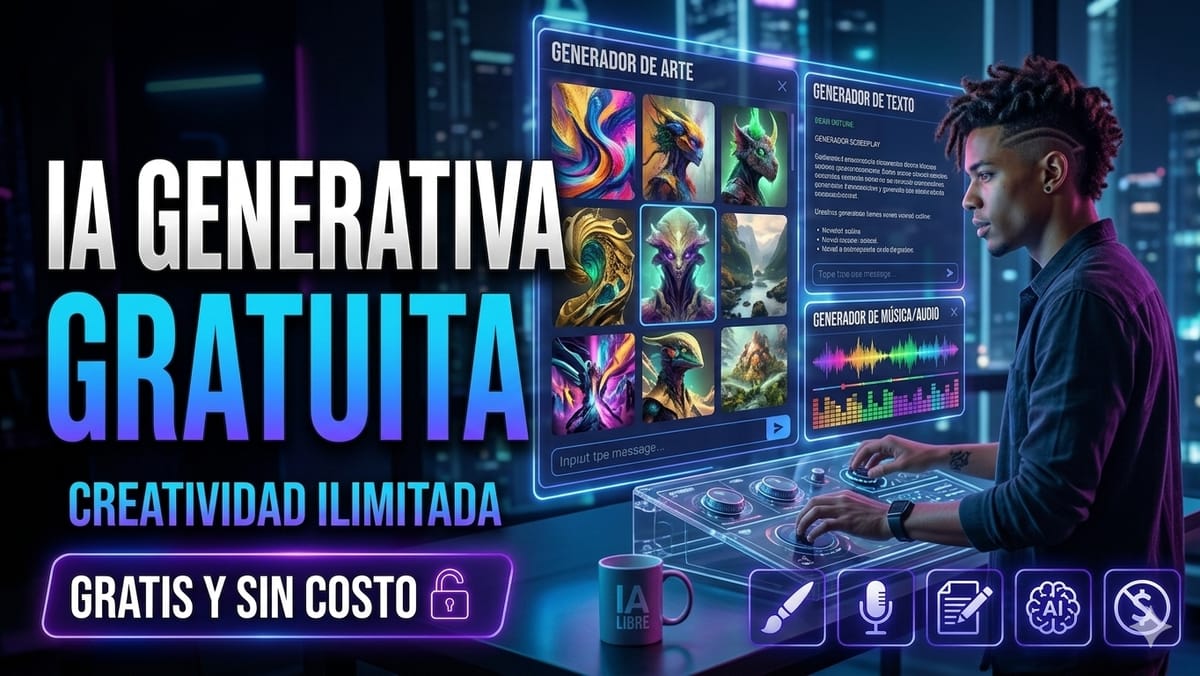 IA Generativa Gratuita en 2026: Creatividad Sin Límites, Costos Cero