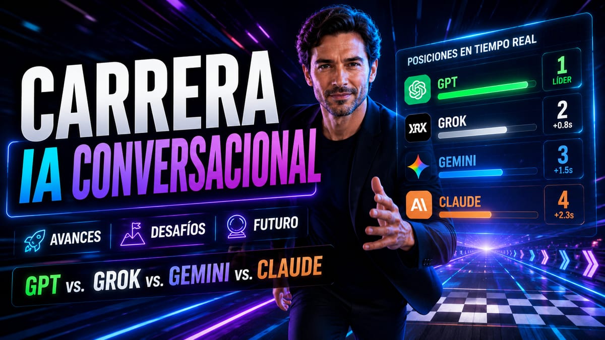 La Carrera por la IA Conversacional: Avances, Desafíos y el Futuro de GPT, Grok, Gemini y Claude