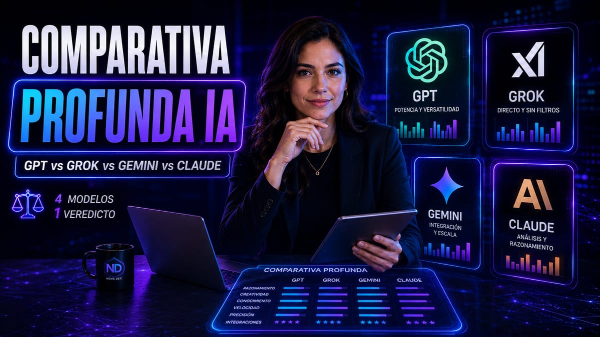 Comparativa Profunda: GPT vs. Grok vs. Gemini vs. Claude